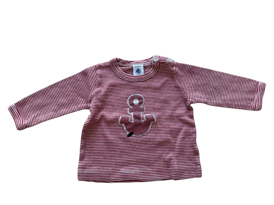 Langarmshirt ~ 56/62 ~ Petit Bateau