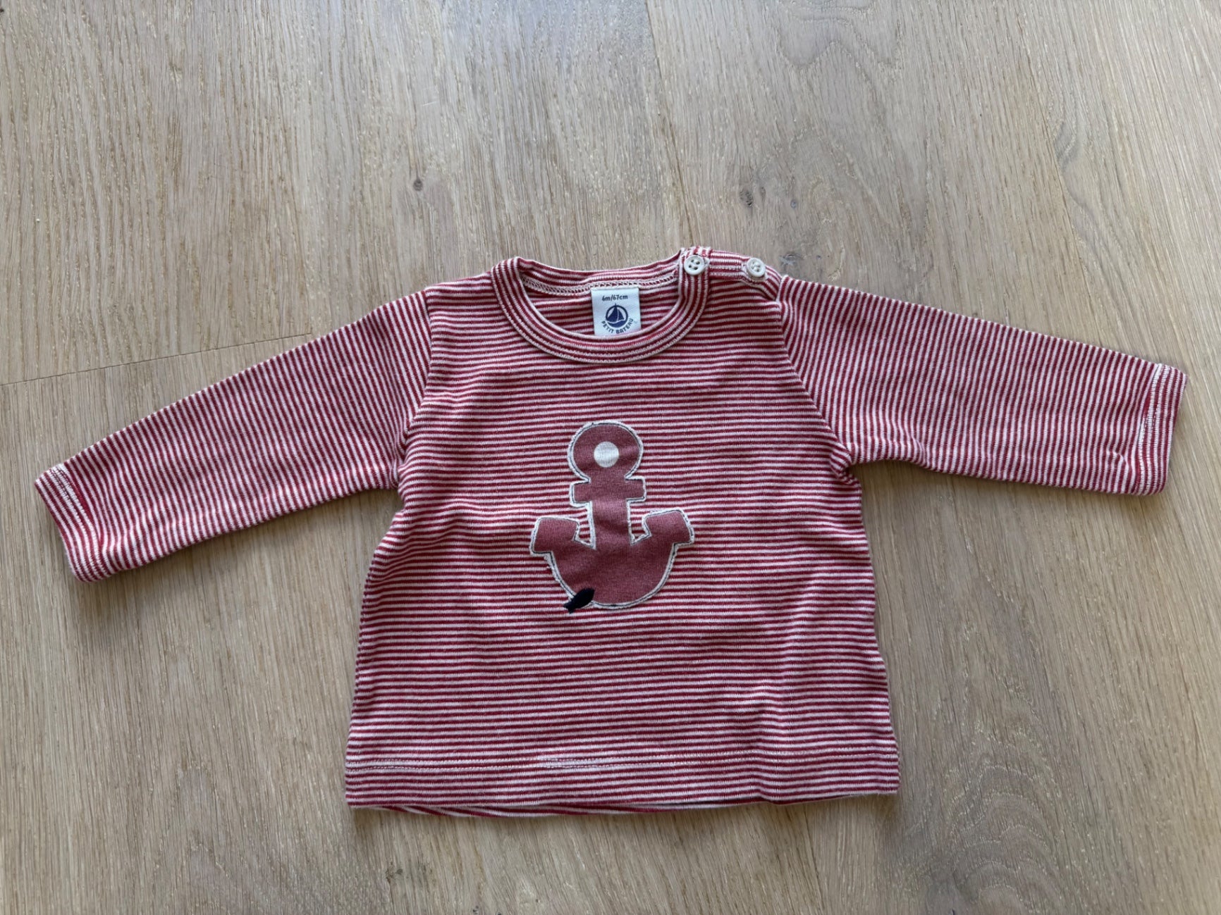 Langarmshirt ~ 56/62 ~ Petit Bateau