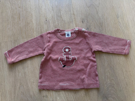Langarmshirt ~ 56/62 ~ Petit Bateau